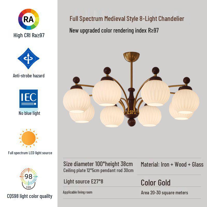 Vintage Chinese LED Pendant Light for Bedroom and Living Room