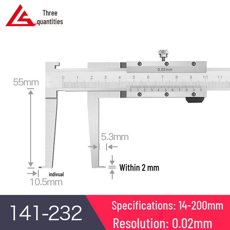 Stainless Steel Digital Vernier Caliper 10-150mm for Inner/Outer Groove Measurement