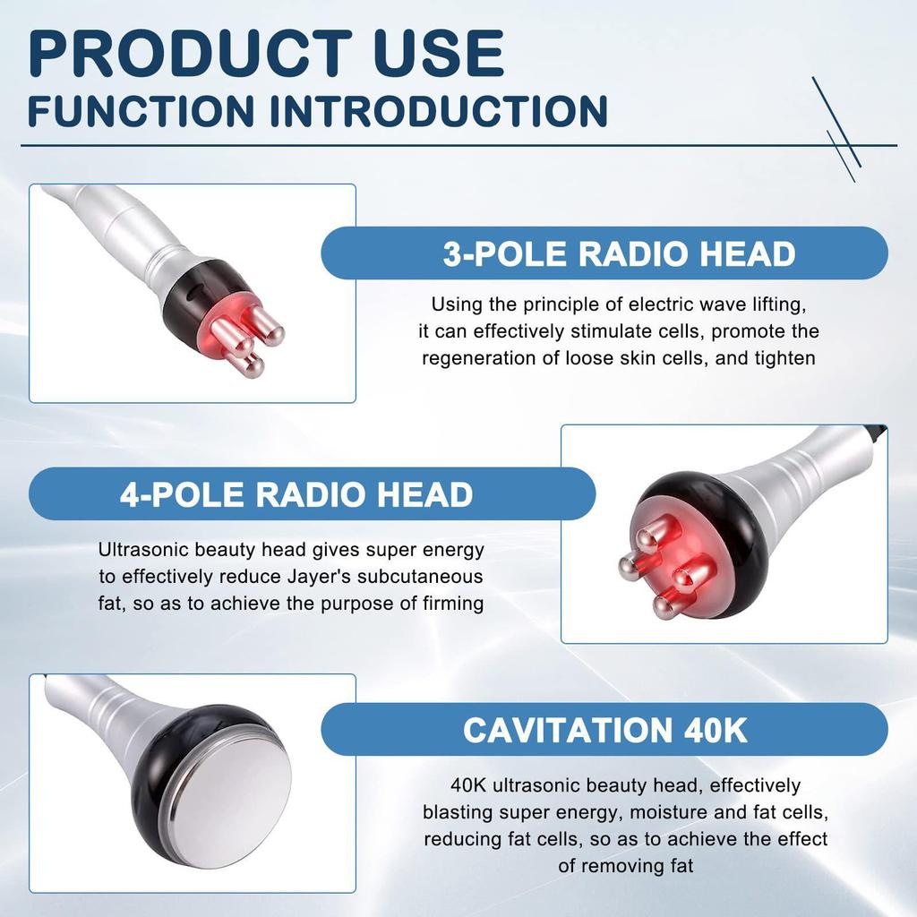 Multi-functional Body Sculpting Tool: Hospital-grade RF Shaping, Fat-burning, 40K Cavitation Beauty Device