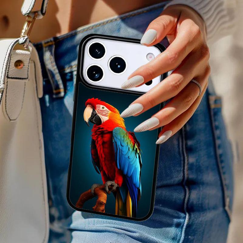 Animal Parrot Birds Phone Case For iPhone 17 Air 14 15 13 12 Max Cover For Apple 14 15 16 16e 11 Pro Max Plus Coque