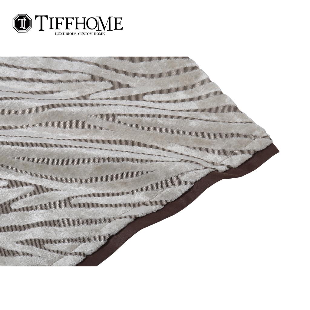 TiffHome Zebra Pattern Dark Brown Trim Throw Pillow Soft Decorative Cushion for Sofa Bedroom Living Room Modern Accent Pillow