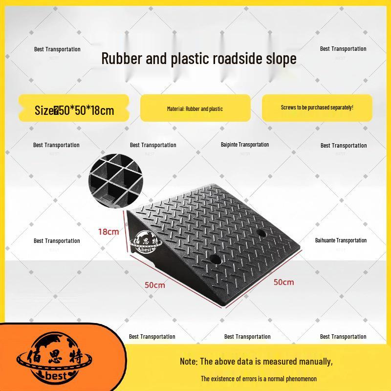 Household Rubber Threshold Ramp for Curbs and Slopes: Car and Road Edge Climbing Pad