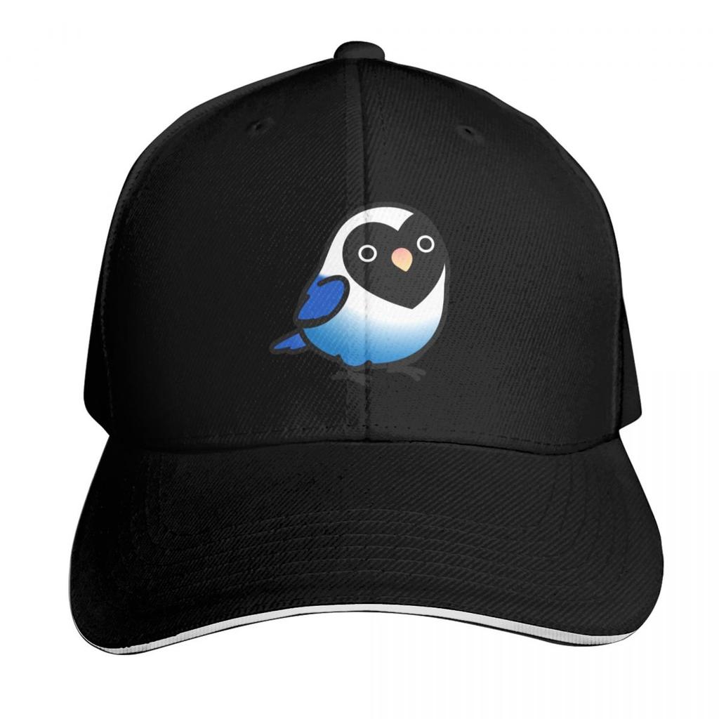 Chubby Blackmasked Cobalt Lovebird Baseball Cap Quick Dry PerforUnisexce Cotton Twill Breathable Contrast Two Tone Brim