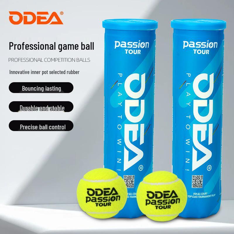 Odear High-Rebound Tennis Training Balls, Durable and Well-Pressured, 4-Pack 4-Ball Pack