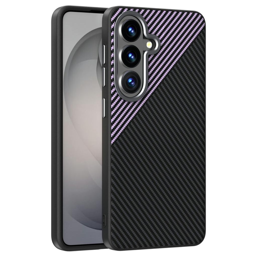 ABEEL For Samsung Galaxy S26+ Magnetic Case Carbon Fiber Texture TPU PC PU Phone Back Cover