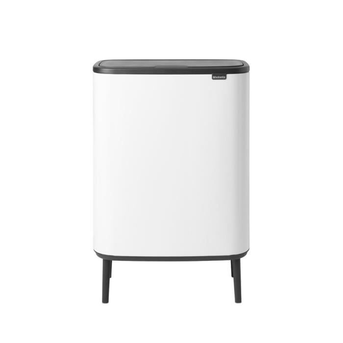 Poubelle - BRABANTIA - Bo Touch Bin Hi - 60 L - Blanc - Touch