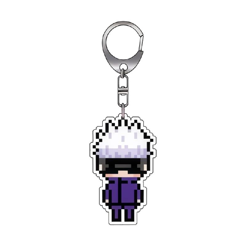 

Anime Acrylic Keychain for Jjk Satoru Gojo Maki Zenin Panda Kento Nanami Pixel Art Acrylic Key Buckle Student Backpack Pendant 1psc