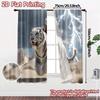 2pcs, 2D FLAT PRINTING Curtains (Without Rod) ThunderRider Popular Window Curtain Semi-Sheer Curtains Art Deco Festive Use for