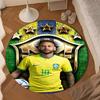 Brazilian Football Star Round mat Home Decor, Chair rug For livingroom,Bedroom, doormat home decor Birthday Gift Christmas Gifts
