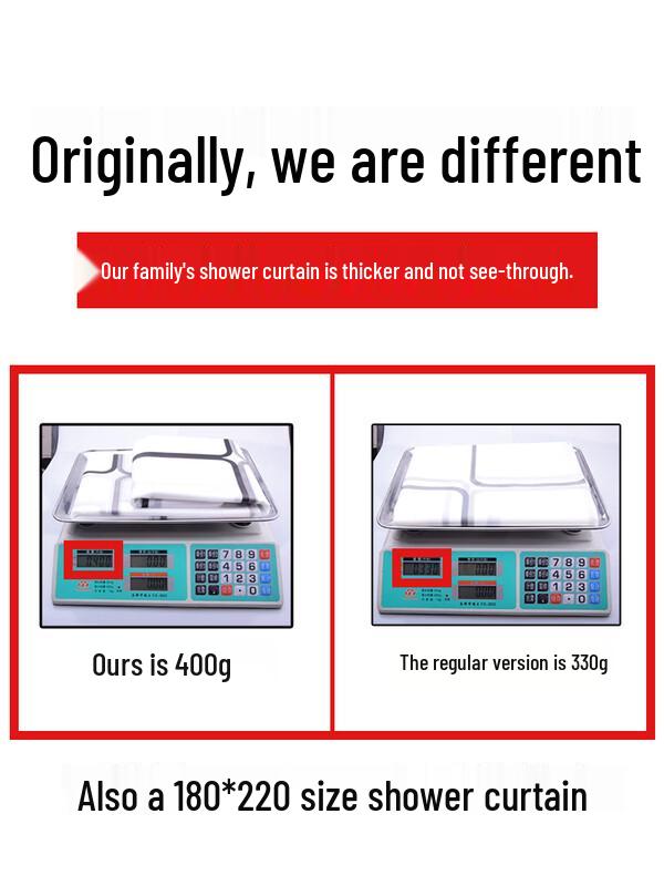 LIEI Punch-Free Waterproof Shower Curtain Set