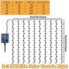 LED Solar Curtain String Lights Outdoor Waterproof Garden Wall Decoration Fairy Garland 8 Lighting Modes Christmas Lighting