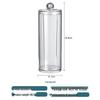 Acrylic Cotton Swab & Makeup Remover Storage Box with Lid - Transparent Square Organizer & Toothpick Holder