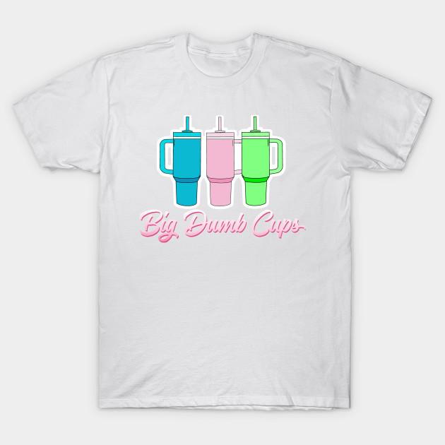 

Men Black Print T-shirt Big Dumb Cups No-Cut Transfer Paper Print Cotton Tshirt XL білий