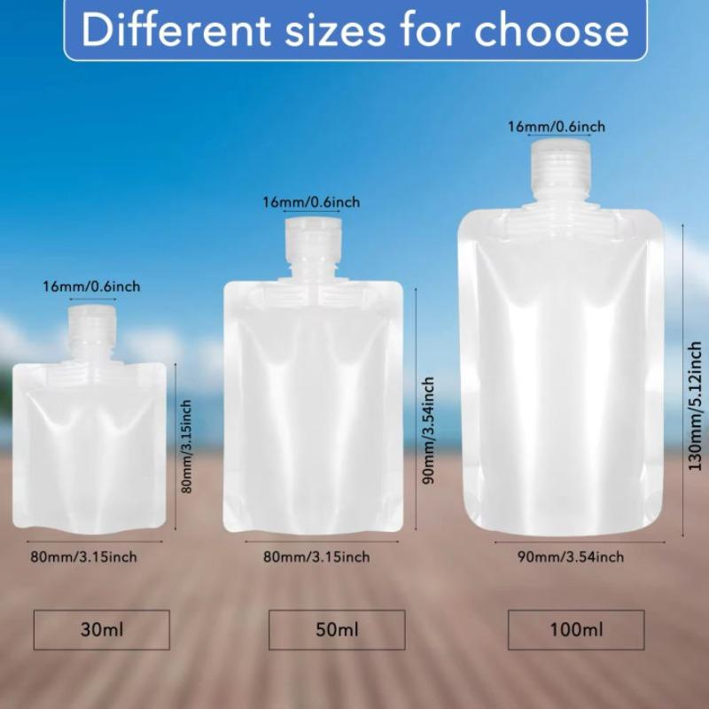 Bolsas Vazias de Apertar para Viagem, Bolsa Dispensadora de Loção, Recarregável para Shampoo, Artigos de Higiene Pessoal, Condicionador, Bolsa de Armazenamento de Líquido Cosmético