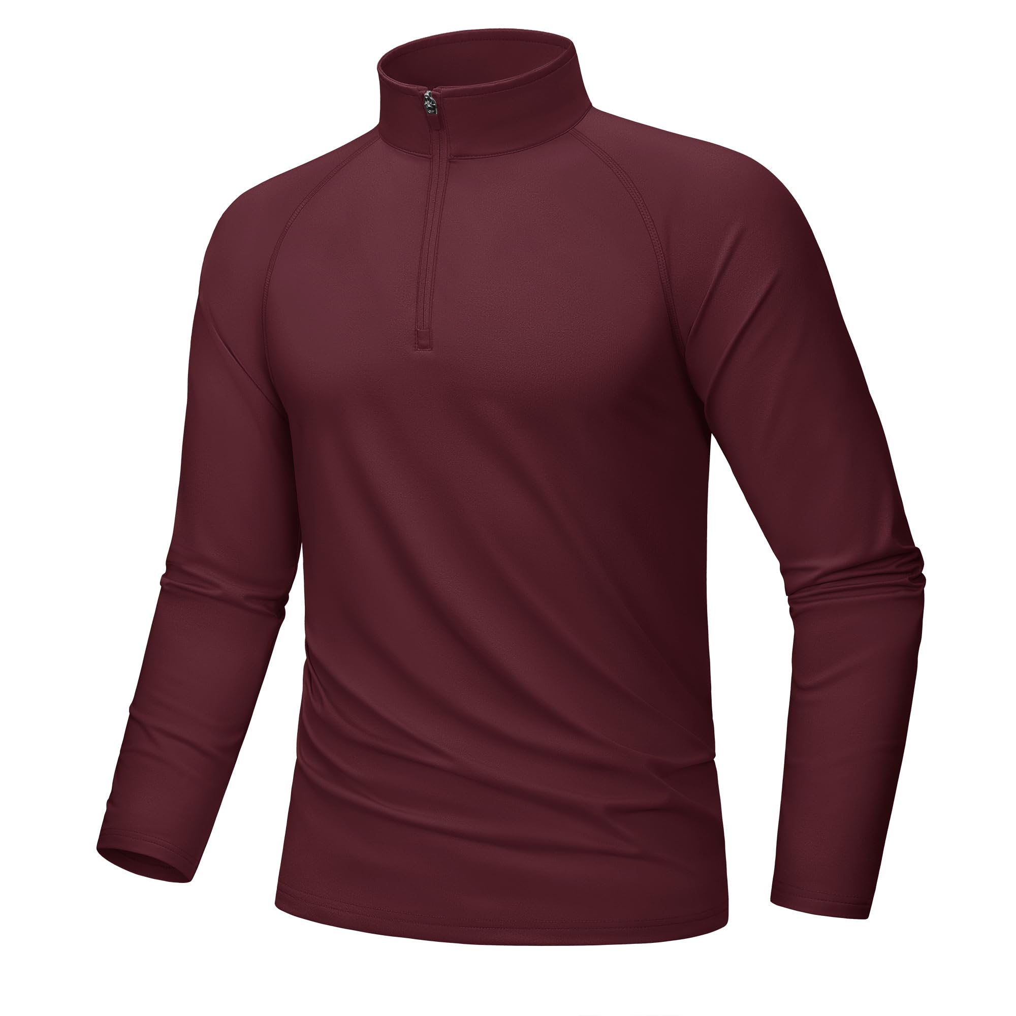 

KEFITEVD Perfect for and Winter and as a Warm Undershirt for Fall and Wine Size L Men s High-Neck Long-Sleeve Fleece-Lined Undershirt, Baseball, Golf,