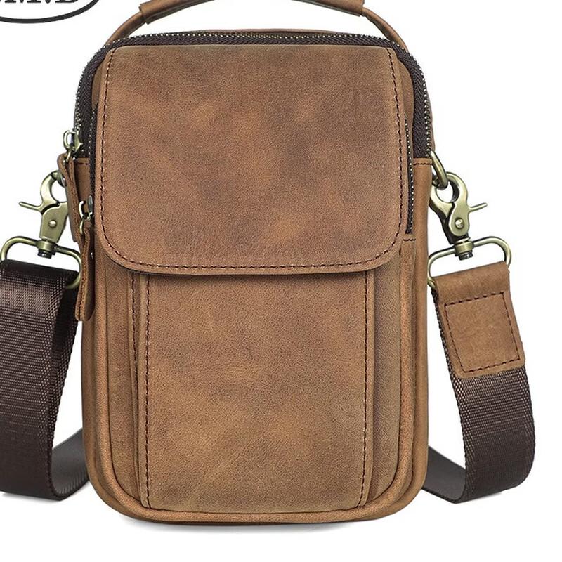 Men's Nappa Leather Casual Crossbody Phone Bag