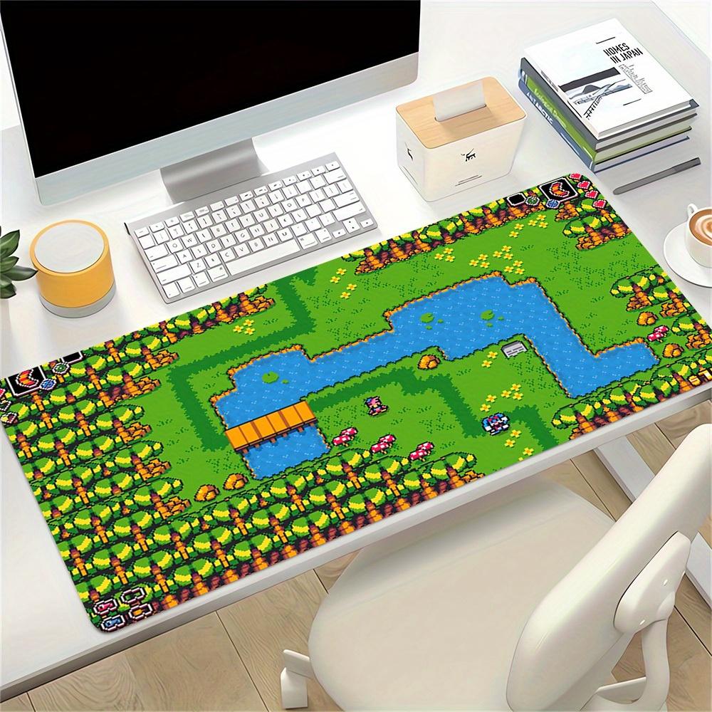 1pc Large Gaming Mouse Pad, UV Reactive Non-Slip Desk Mat, Washable PolyesterForest, Dandy and Randy, ExplorerComputer Pad with Vibrant Game