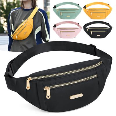 Bauchtaschen für Damen Polyester Freizeit Farbe Bauchtasche Schulter Umhängetasche Brusttaschen Handtaschen All-Match Messenger Gürteltaschen