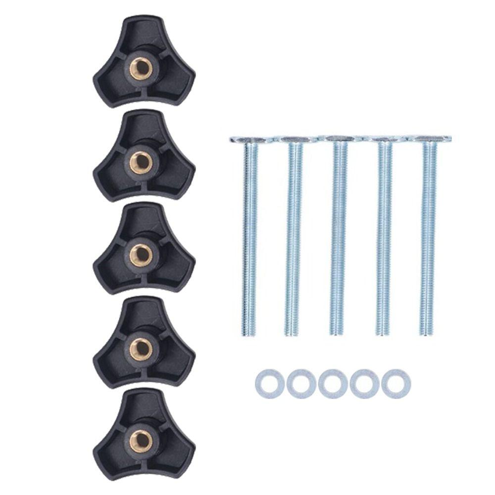 5pcs Sturdy Miter T-Track Jig Threaded Bolt Track Accessories For Mower Deck