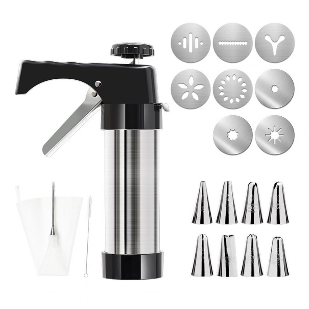 Maker Machine Machine for Sauces Stainless Steel Churro Maker Machine Kit with Piping Tips Bag Brush Easy to Fill Fritters