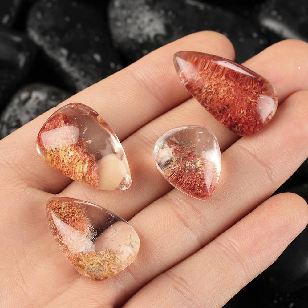 Color Women Jewelry Colorful Healing Stone Ghost Phantom Quartz Gemstone Pendant Natural Crystal