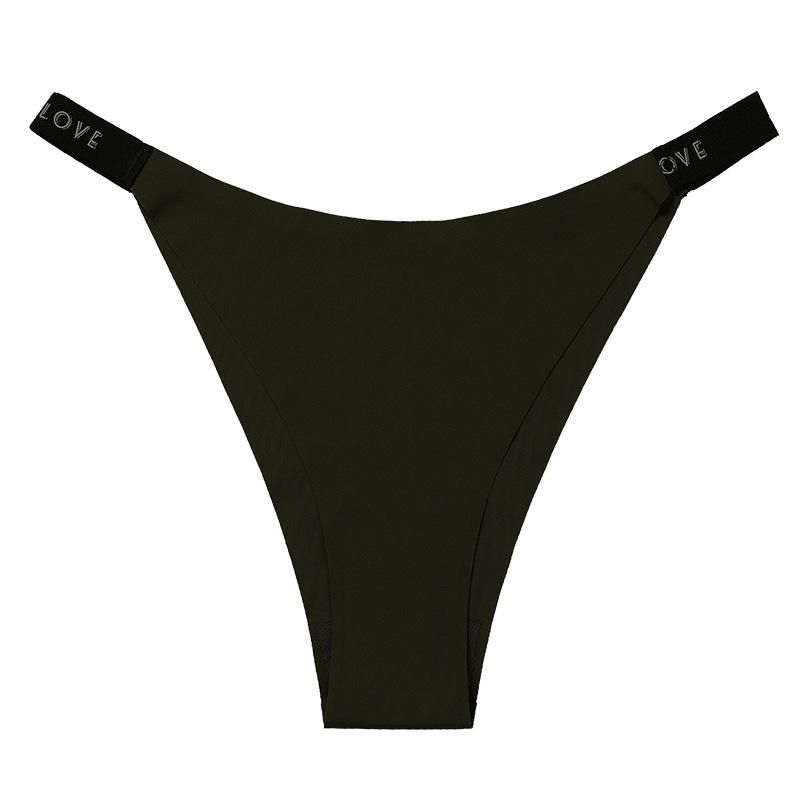 Sports European and American Seamless Underwear Women's Mid-waist Letter-printed Briefs Pure Cotton Crotch Breathable Hip-lifting Fitness Women's 