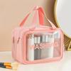 Double-Layer Waterproof Toiletry Bag - Transparent Dry & Wet Separation Cosmetic Organizer, Lightweight Travel Wash Bag for Women & Men
