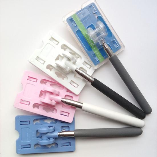 Retractable Card Reacher Stick Parking Lever Swiping Card Stick for Car Stainless Steel Parking Payment Pole Swiping Tool