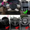 Carbon Fiber Steering Wheel Panel Cover Sticker for Volkswagen VW Polo Fox 2003 2004 2005 2006 2007 Car Accessories