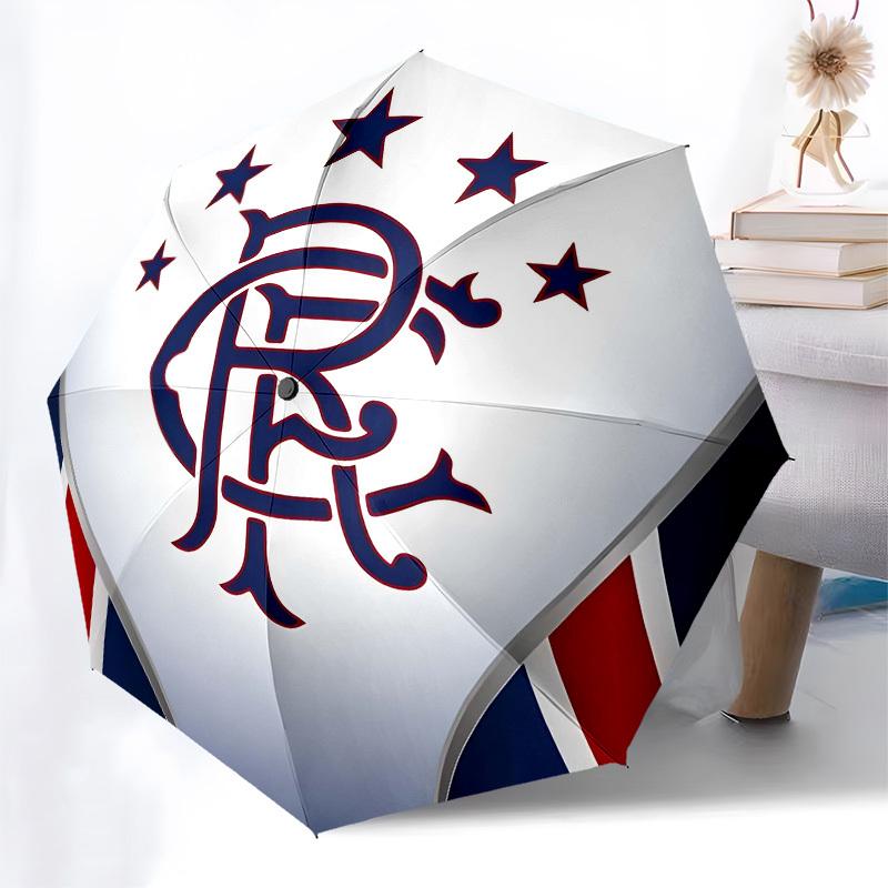 Rangers Football Club, Apertura e Chiusura Automatica Logo, Struttura a 8 Stecche Ombrello Portatile, Adatto per Uomini e Donne in Tutte le Stagioni Per