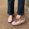 Fashion Flat shoes for women 2025 Spring and Autumn round toe French retro flat  solid color Mary Jane single shoe large size 42 43 44