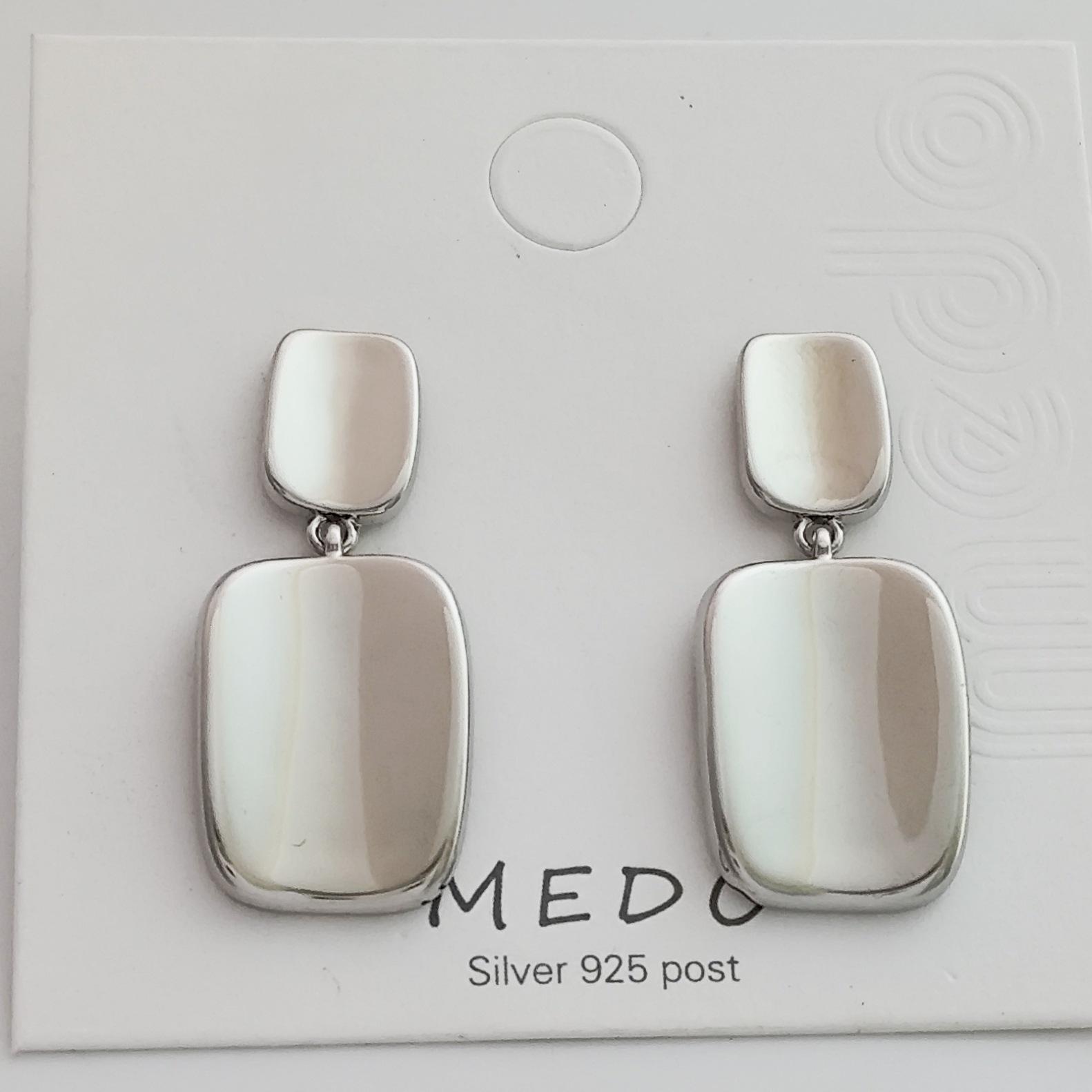 

Геометрические квадратные серьги из серебра S925 – Элегантные, Стойкое золотое покрытие, Полированная отделка