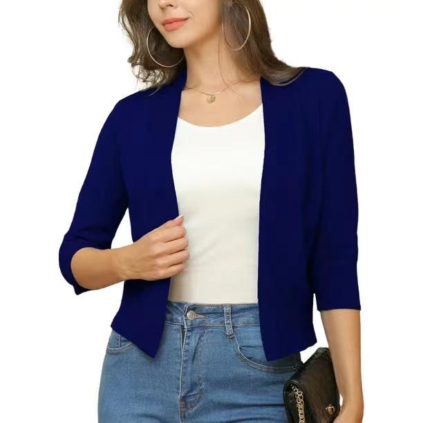 Versatile Women's Knit Cardigan Sweater - Simple, Short Jacket for Spring and Autumn