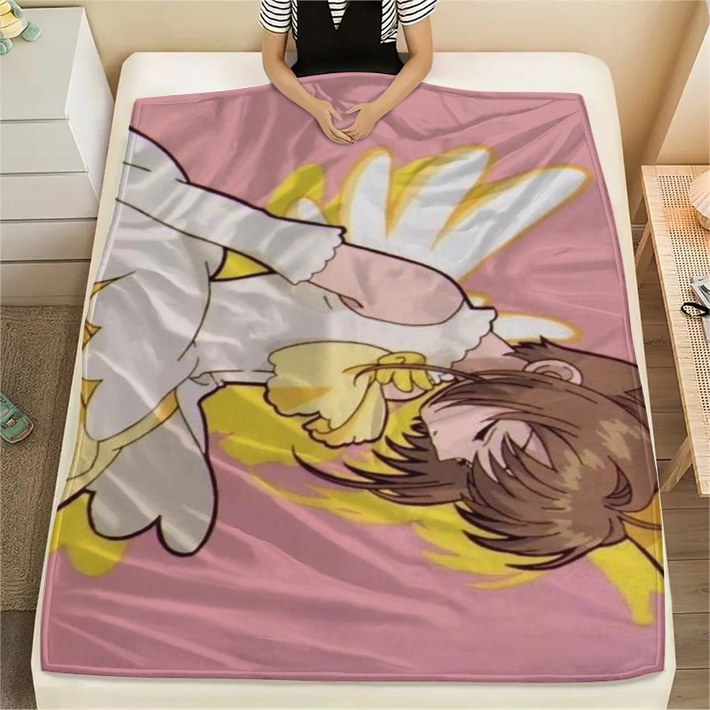 Cardcaptor Sakura Flannel Blanket Print Warm Comfortable Bedding Throw for Sofa Chair Perfect Travel Picnic Blanket -xia03