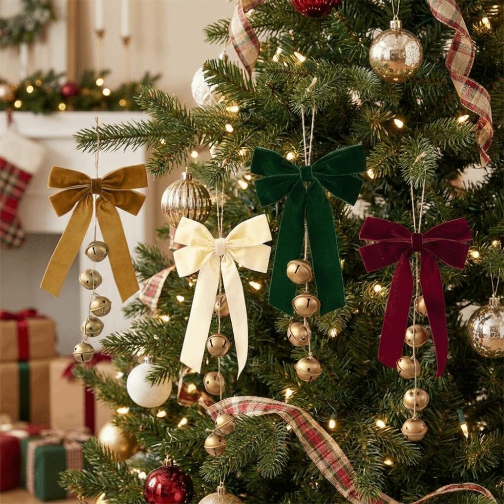 Multi‑Color Christmas Bell Pendant Christmas Tree Hanging Bells Holiday Window Decor