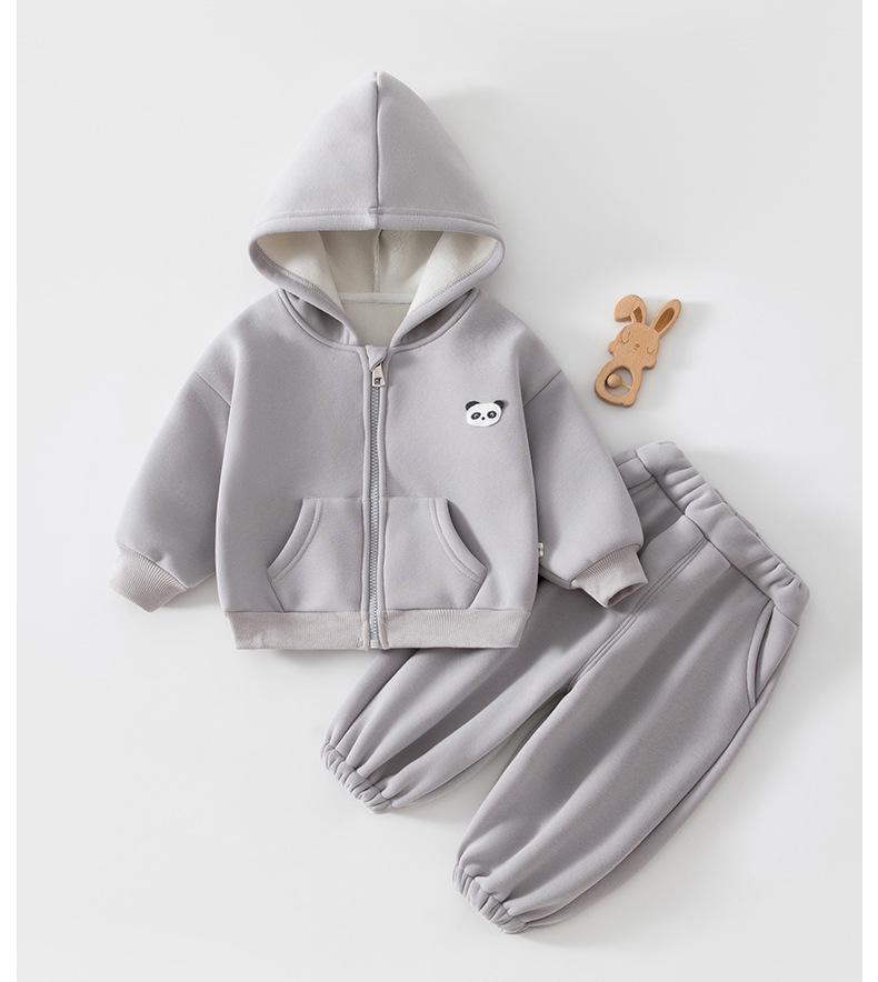 Girls & Boys Two-Piece Casual Set: Autumn/Winter Baby Clothes with Long Pants