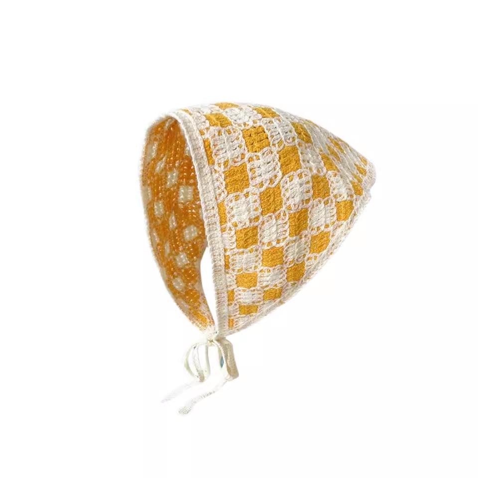 

Чжао Чжаои Вязаный треугольный платок в стиле кроше - Универсальная, модная ретро пасторальная повязка на голову для женщин и девушек