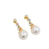 Japan and South Korea Exquisite Fashion Diamond Fringed Pearl Earrings Temperament Light Luxury Gentle Versatile High Sense Super Flash Earrings Women