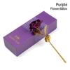 Hjemmeinnredning elsker gaver dyppet lang stilk Valentinsdagsgave 24K gullfolie Rose Flower Håndverk