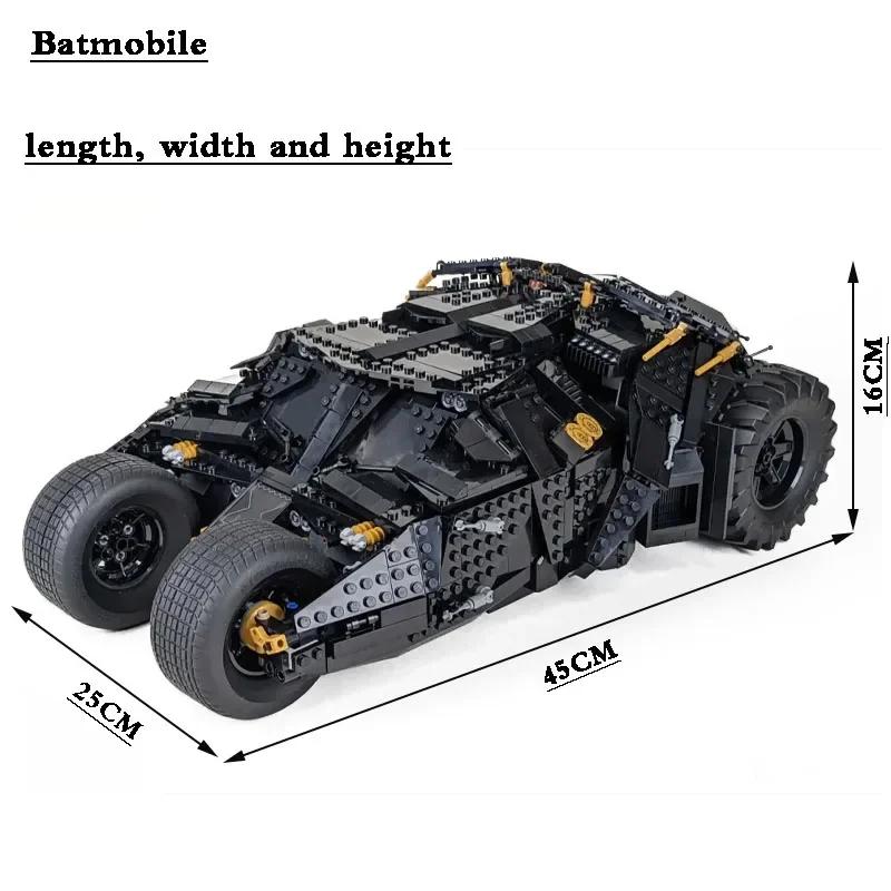 MINISO Disney 2049 buc Căruță Cavalerul Întunecat Batmobil Compatibil 76240 Model Blocuri de Construcție Cărămizi Set Jucării Cadouri pentru Copii