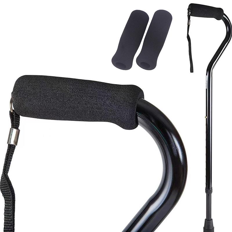 2 Stück Schwämme Walker Gehhilfe Griffabdeckung für ältere Menschen Griffzubehör für Gehstock Verdicken Ersatzgriffe Schwamm Krückengriffe