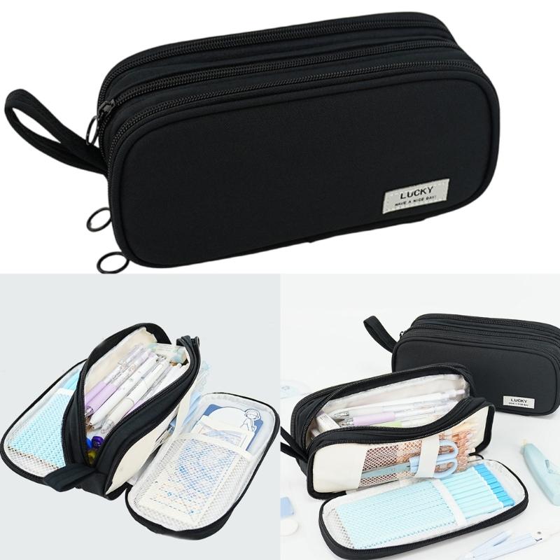 Practical Pencil Case Simple Pencil Bag Large Capacity Pen Case Pen Pouch Aesthetic Pen Bag Pencil Organisers