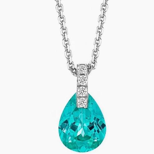 FY-XL0328 S925 Silver Minimalist Feng Shui Waterdrop Zircon Necklace for Women Vintage Light Luxury
