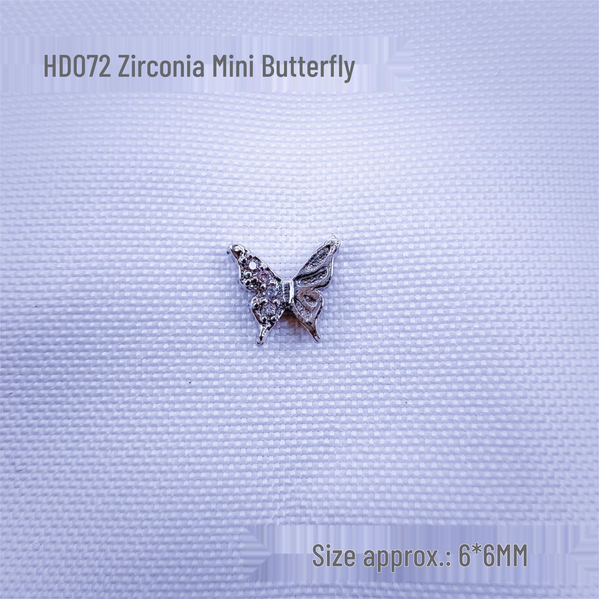 Exquisite Sparkly Zirconia Butterfly Nail Art Rhinestones
