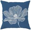 Elegant Blue Floral Pillow Cover: Various Petal Patterns for Home Decoration, Sofa Cushion Cover, Bedroom Room Decoration