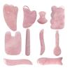 Rose Quartz Gouache Scraper For Face Natural Jade Stone Pink Quartz Gua Sha Scraping Board Acupuncture Health Massage Face Lift