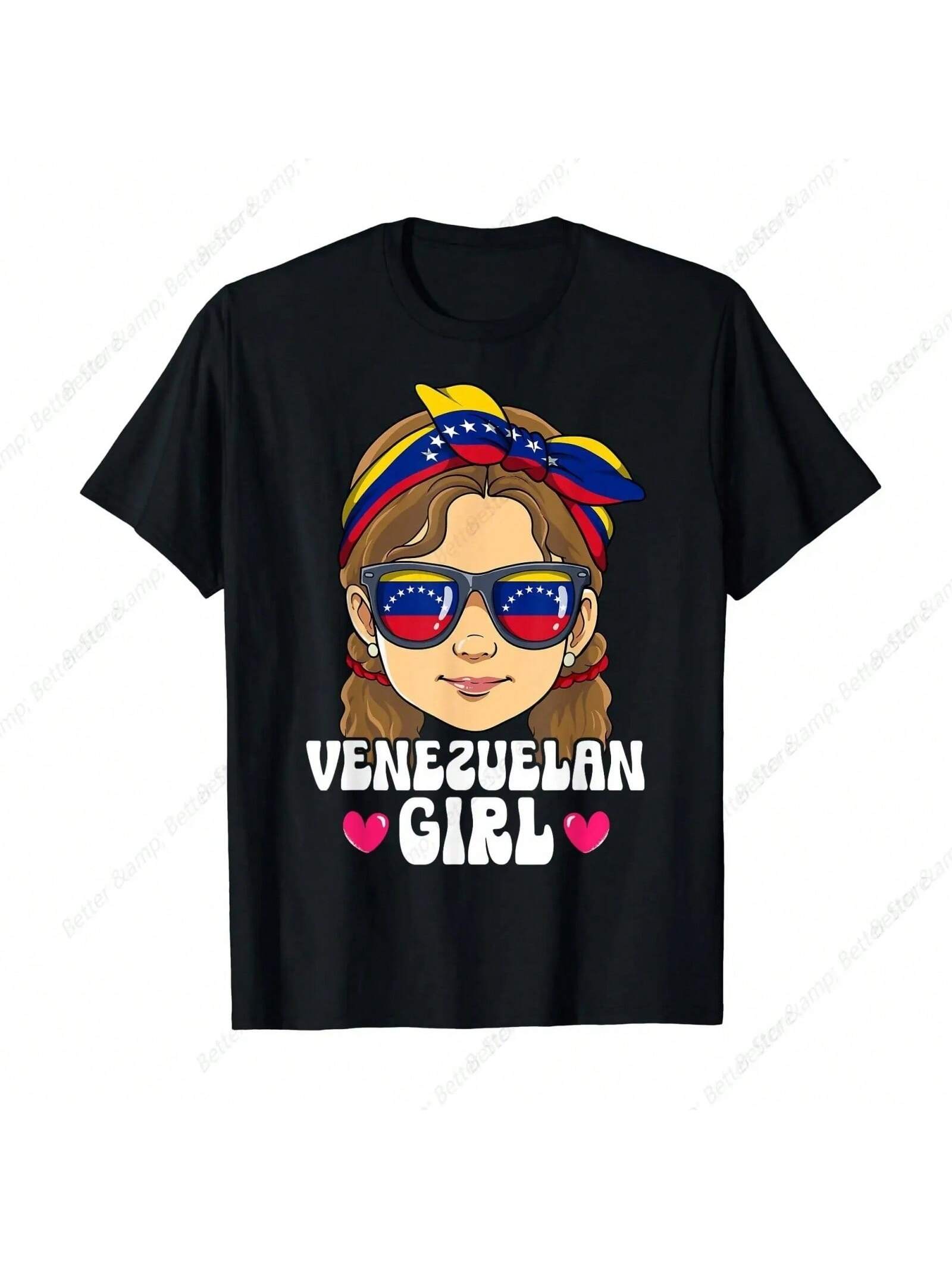 Queen For Women Girls Flag Venezolana T-Shirt Graphic T Shirts T Shirt Women And Men T Shirts S разноцветный
