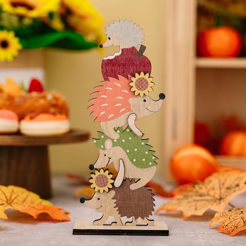 Wood Autumn Signs for Thanksgiving Mantelpiece Embellishments for Autumn Home Garden Decors