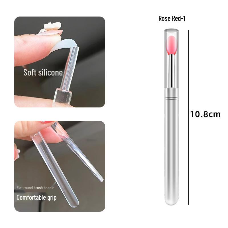 

Silicone Lip Brush with Cover - Dustproof Lip Mask & Sequin Eye Shadow Brush, Portable & Multifunctional.