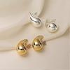 Chunky Gold Hoop Earrings For Women, Lightweight Waterdrop Hollow Open Hoops Earrings Fashion Jewelry For Women Girls